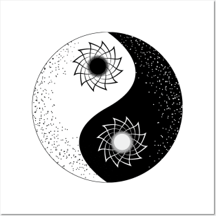 Floral Ying And Yang Art | Spirituality Posters and Art